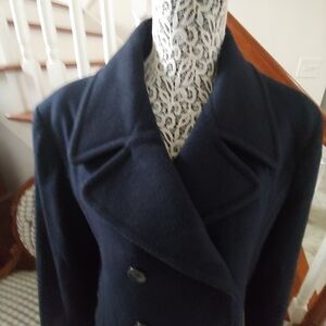 Fleet street 100% wool navy Peacoat size XL